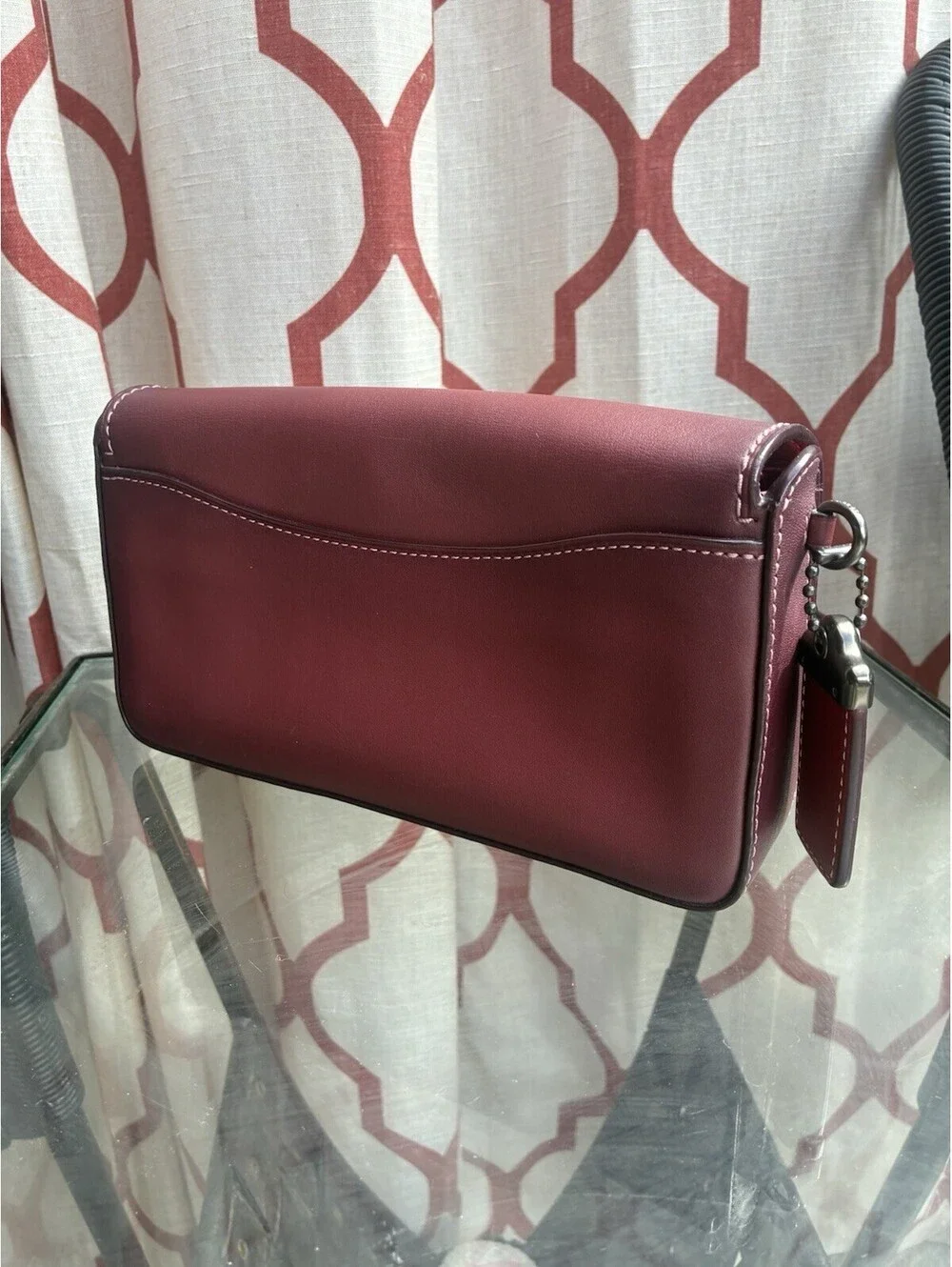 Coach 1941 Oxblood Dinky 24 37296 Glovetanned Leather Kisslock Crossbody